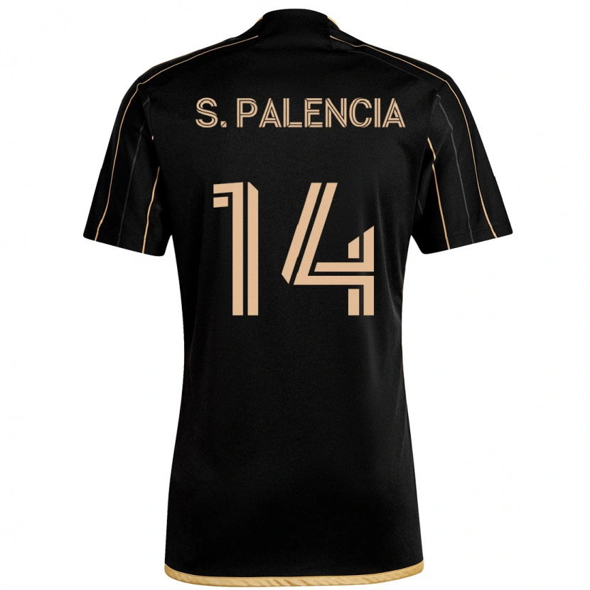 Danxen Criança Camisola Sergi Palencia #14 Preto Castanho Principal 2025/26 Camisa