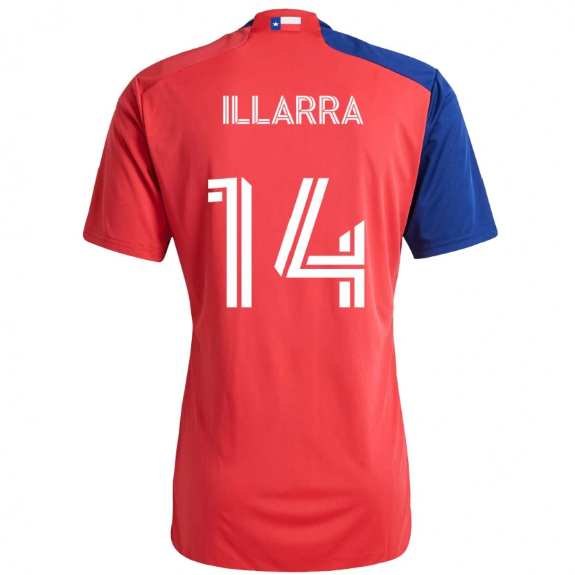 Danxen Criança Camisola Asier Illarramendi #14 Vermelho Azul Marinho Principal 2025/26 Camisa