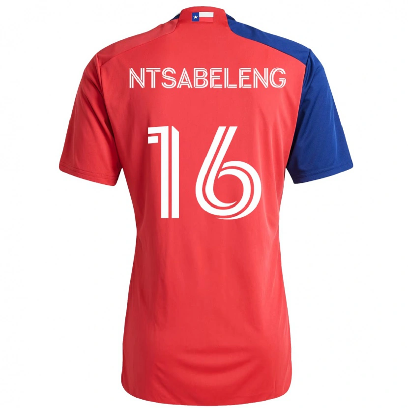 Danxen Criança Camisola Tsiki Ntsabeleng #16 Vermelho Azul Marinho Principal 2025/26 Camisa