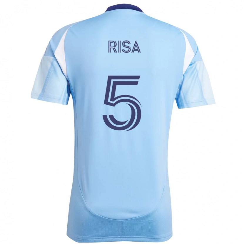 Danxen Criança Camisola Birk Risa #5 Azul Claro Principal 2025/26 Camisa