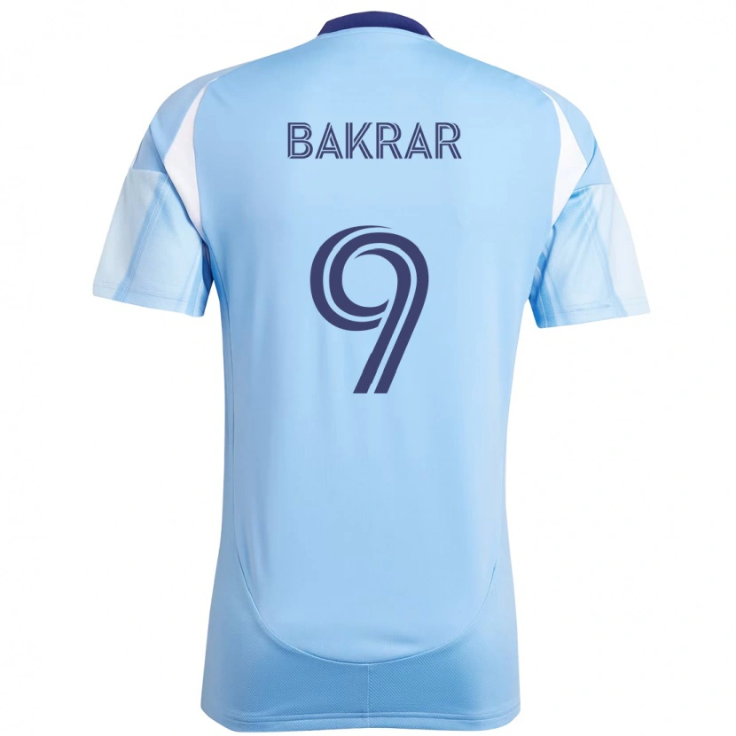 Danxen Criança Camisola Monsef Bakrar #9 Azul Claro Principal 2025/26 Camisa