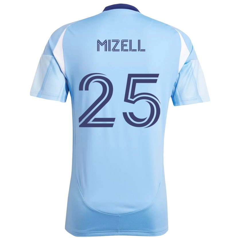 Danxen Criança Camisola Cody Mizell #25 Azul Claro Principal 2025/26 Camisa