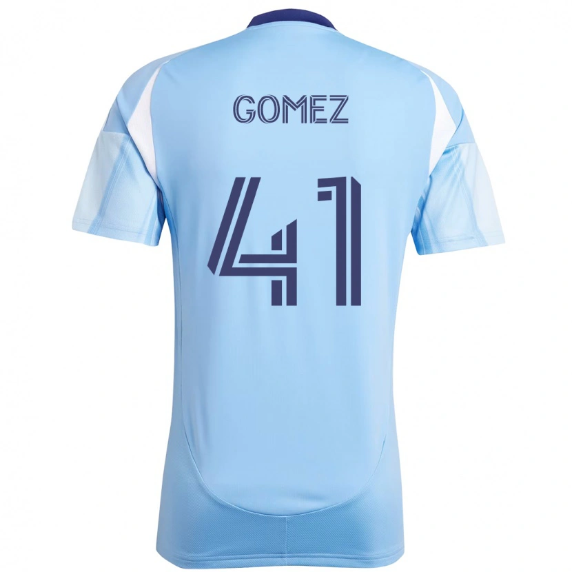 Danxen Criança Camisola Julián Gómez #41 Azul Claro Principal 2025/26 Camisa
