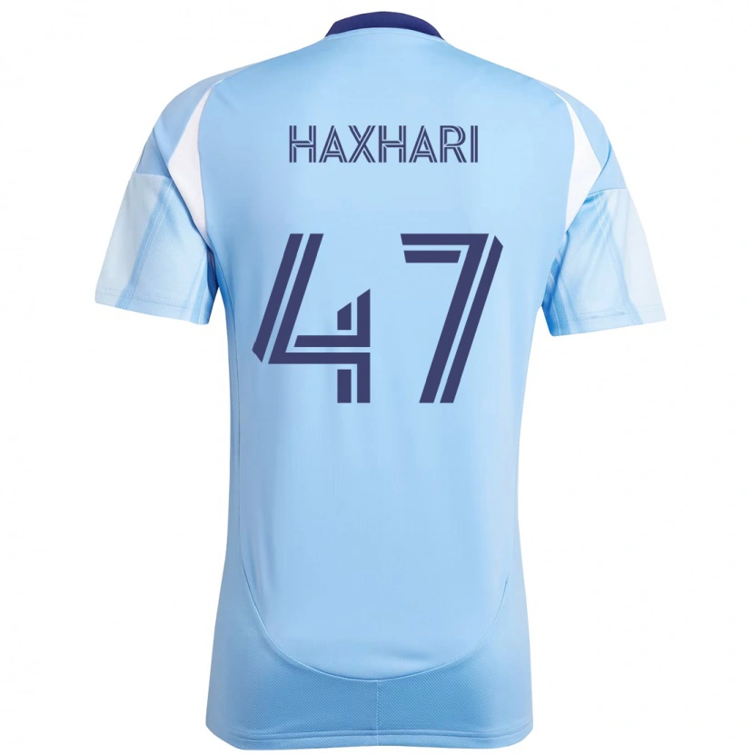 Danxen Criança Camisola Klevis Haxhari #47 Azul Claro Principal 2025/26 Camisa