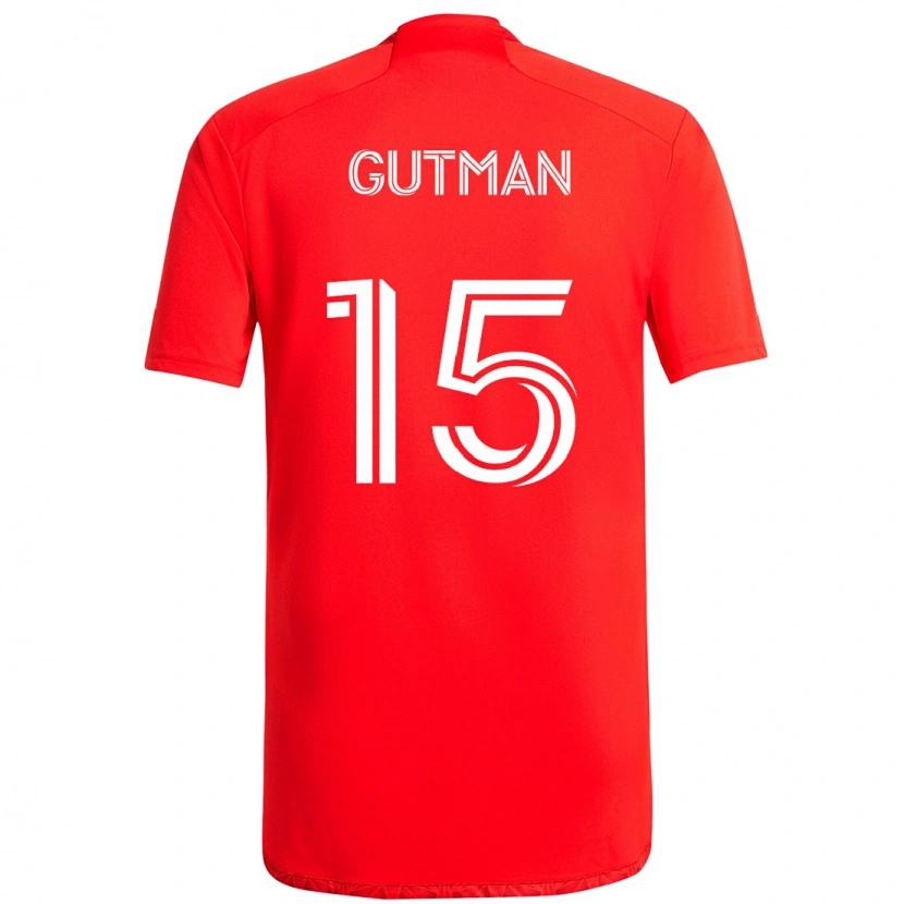 Danxen Criança Camisola Andrew Gutman #15 Vermelho Branco Principal 2025/26 Camisa