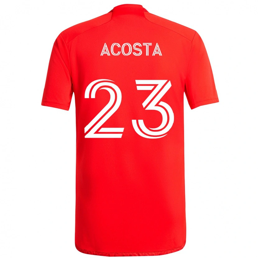 Danxen Criança Camisola Kellyn Acosta #23 Vermelho Branco Principal 2025/26 Camisa