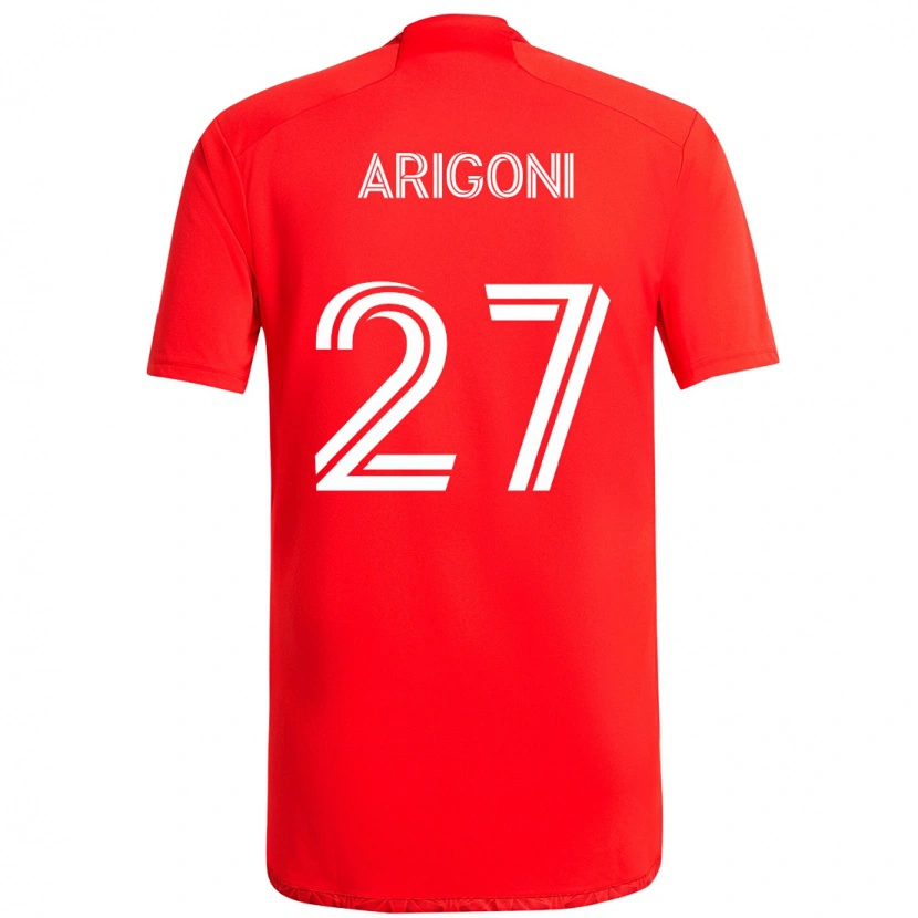 Danxen Criança Camisola Allan Arigoni #27 Vermelho Branco Principal 2025/26 Camisa