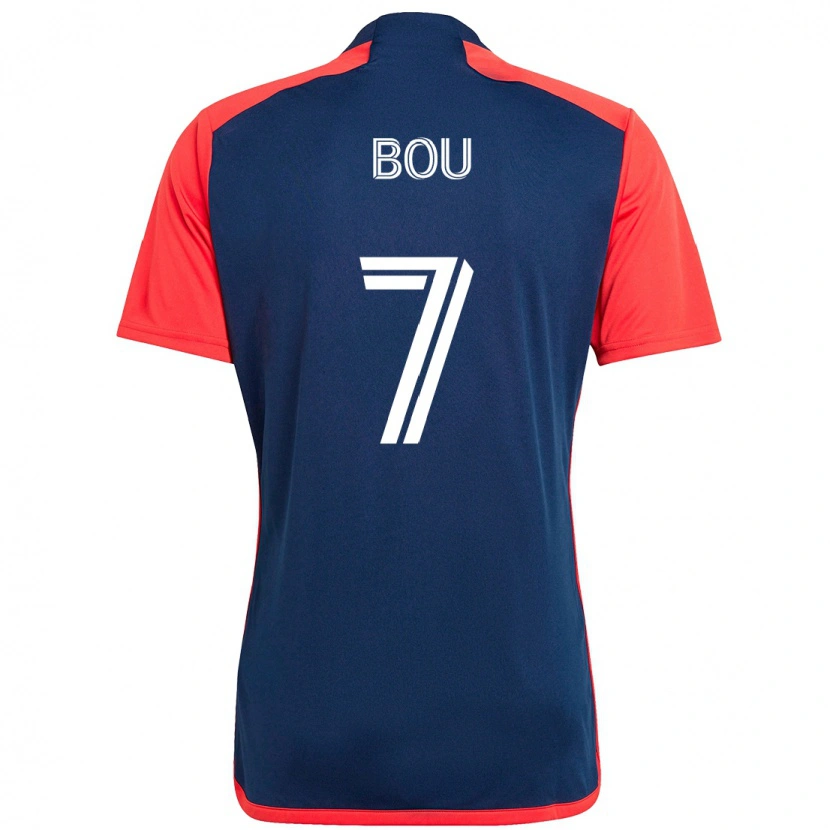 Danxen Criança Camisola Gustavo Bou #7 Azul Vermelho Principal 2025/26 Camisa