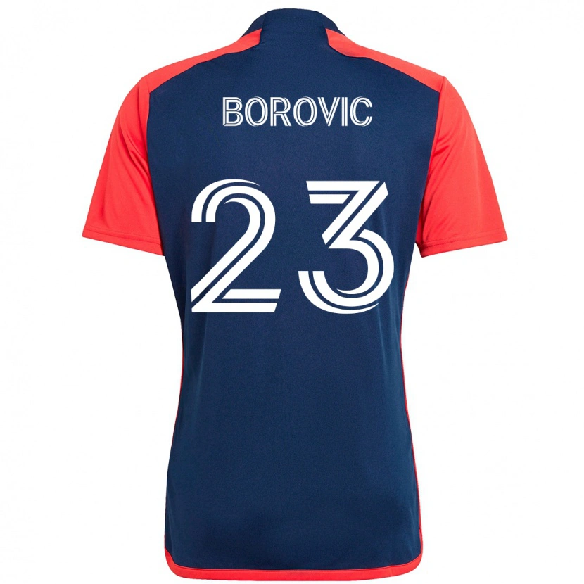 Danxen Criança Camisola Luka Borovic #23 Azul Vermelho Principal 2025/26 Camisa