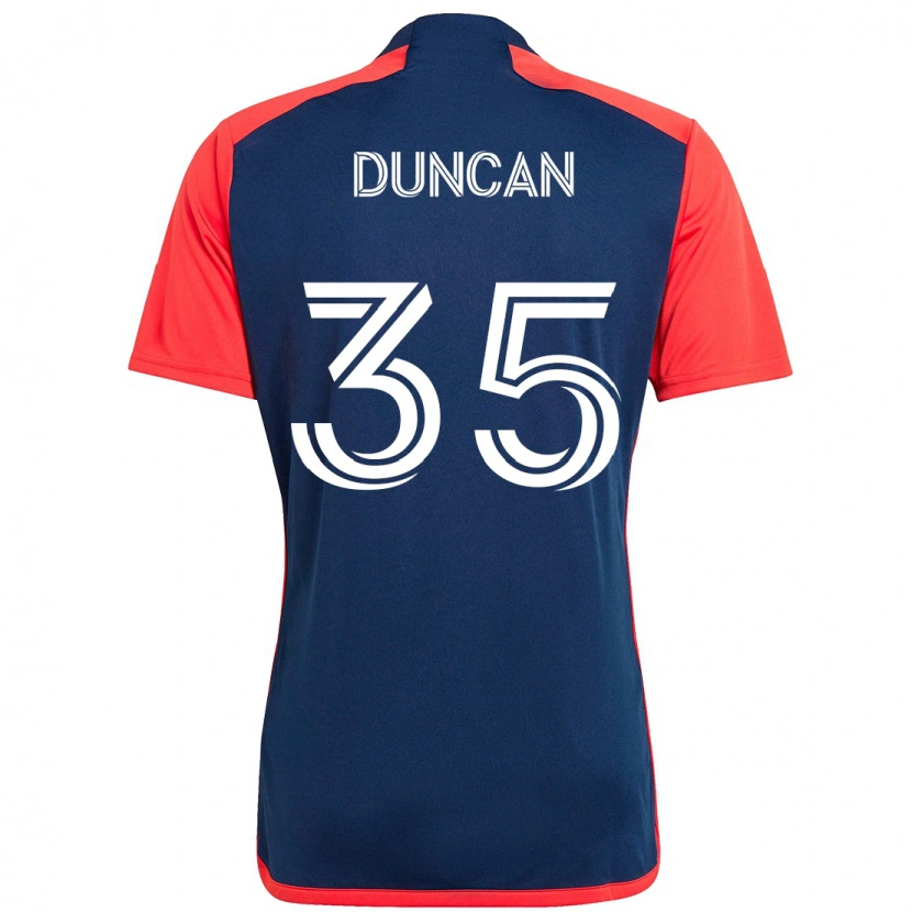 Danxen Criança Camisola Nakye Greenidge-Duncan #35 Azul Vermelho Principal 2025/26 Camisa