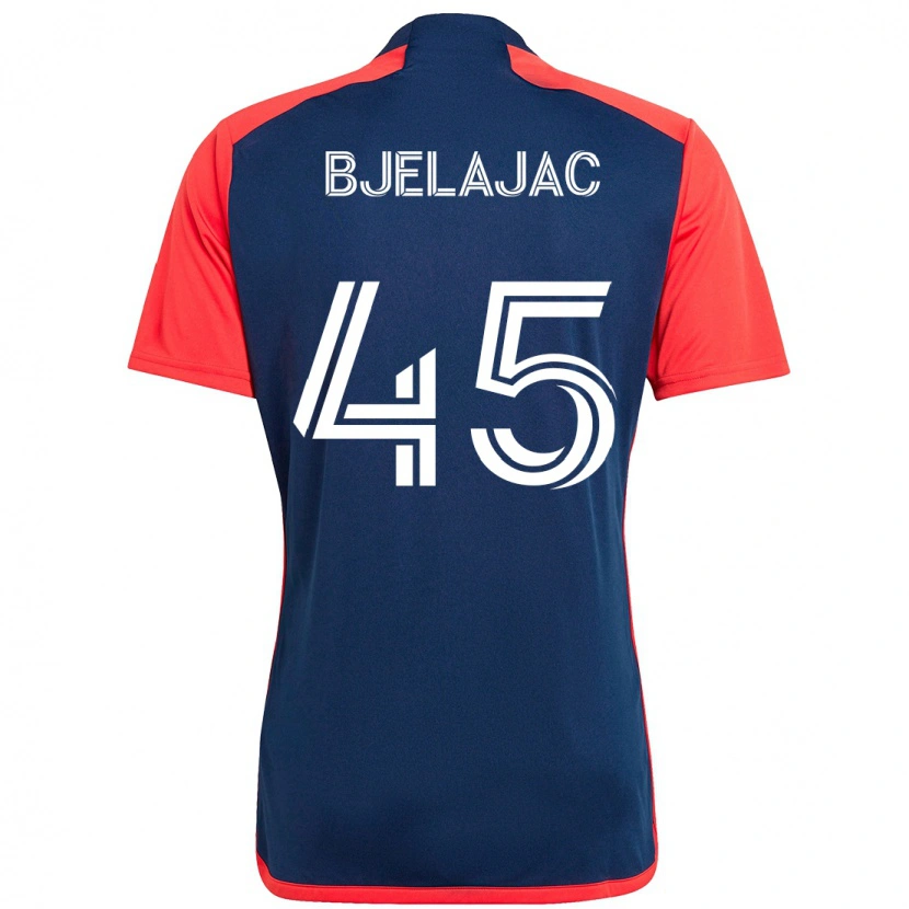 Danxen Criança Camisola Andrej Bjelajac #45 Azul Vermelho Principal 2025/26 Camisa