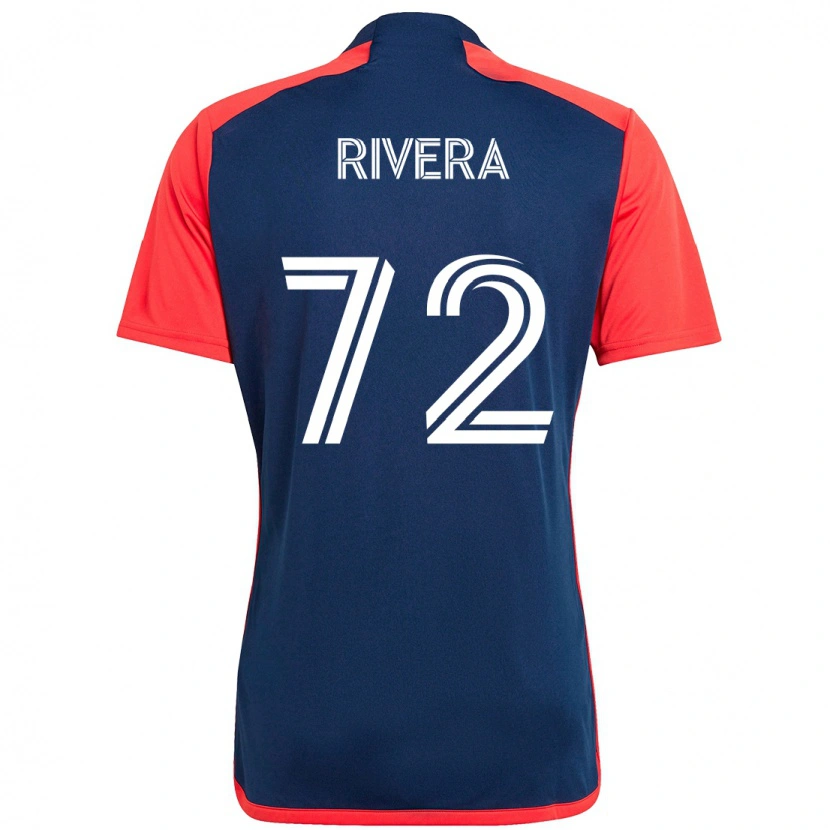 Danxen Criança Camisola Damián Rivera #72 Azul Vermelho Principal 2025/26 Camisa