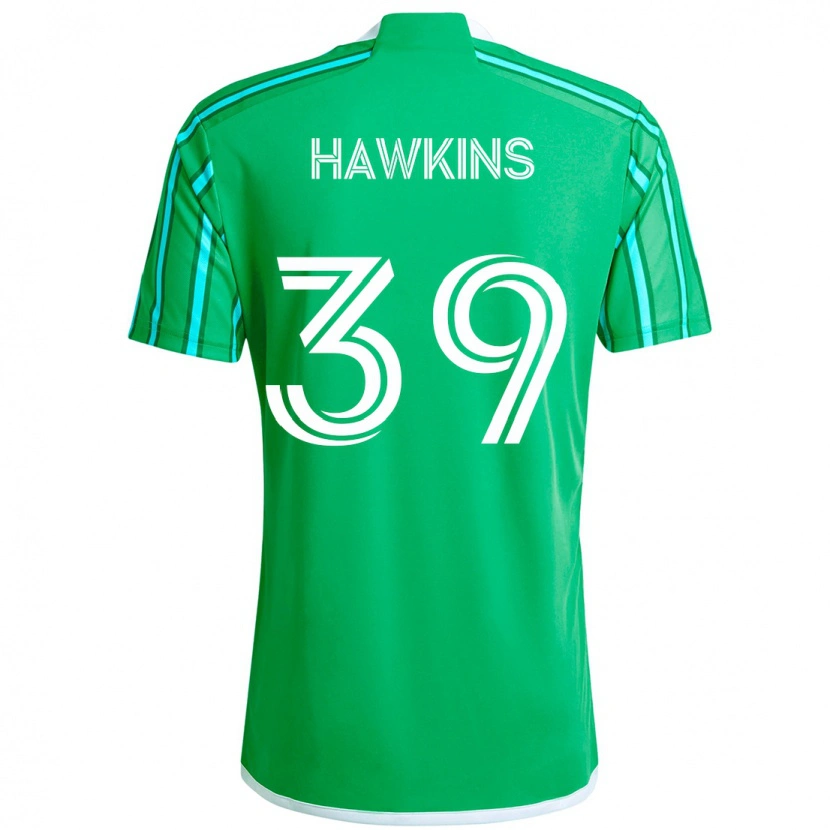 Danxen Criança Camisola Stuart Hawkins #39 Verde Branco Principal 2025/26 Camisa