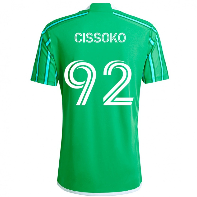 Danxen Criança Camisola Abdoulaye Cissoko #92 Verde Branco Principal 2025/26 Camisa