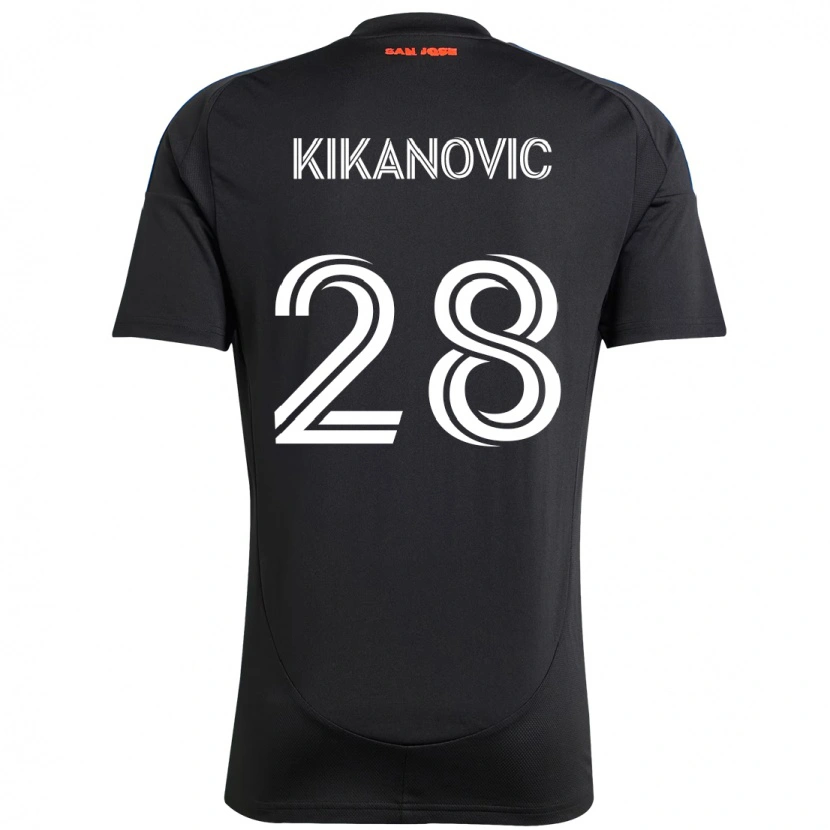 Danxen Criança Camisola Benjamin Kikanović #28 Preto Azul Escuro Principal 2025/26 Camisa