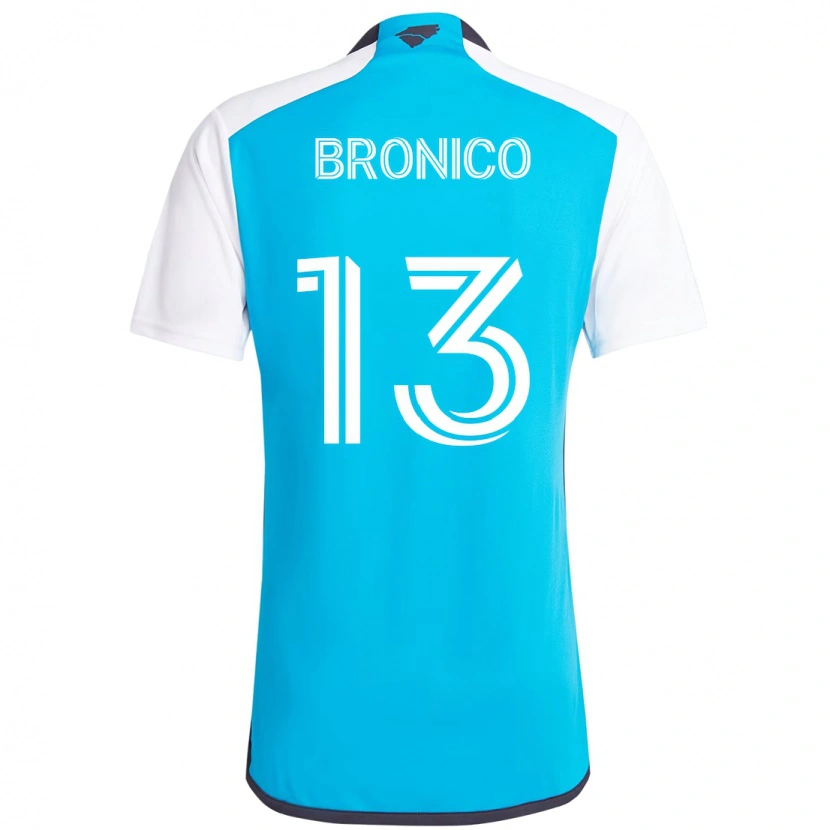 Danxen Criança Camisola Brandt Bronico #13 Azul Celeste Branco Principal 2025/26 Camisa