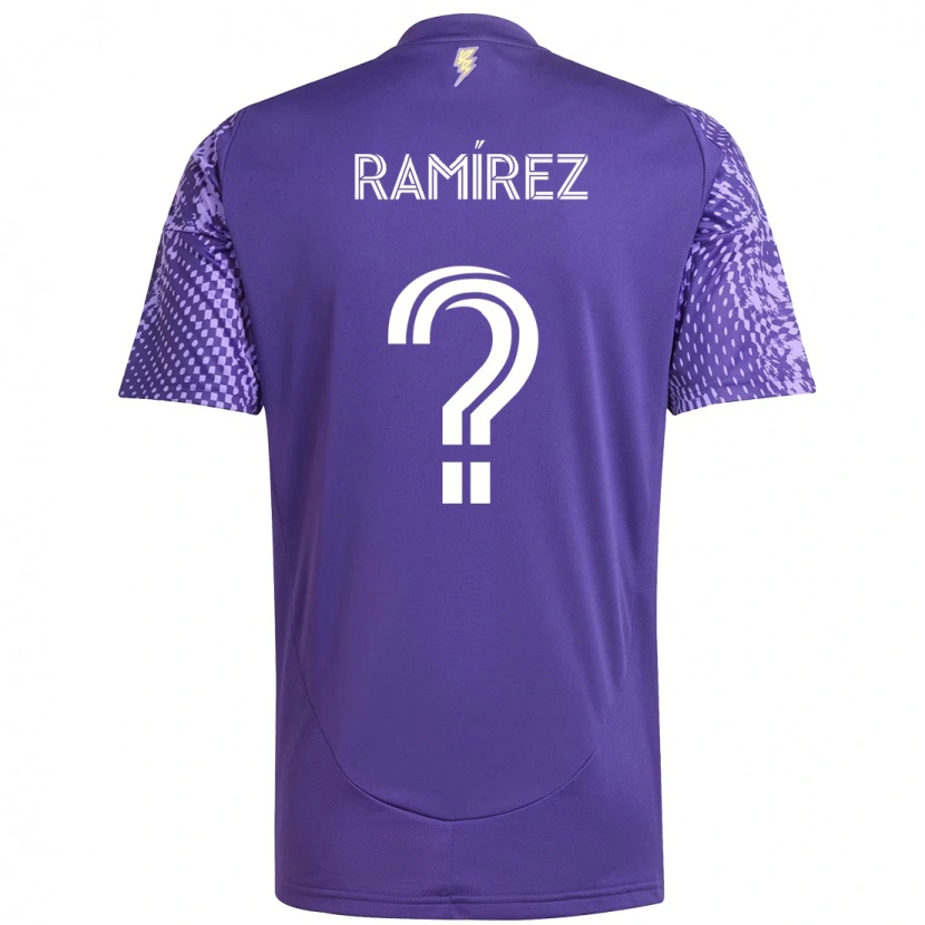 Danxen Criança Camisola Jacob Ramírez #0 Roxo Branco Principal 2025/26 Camisa