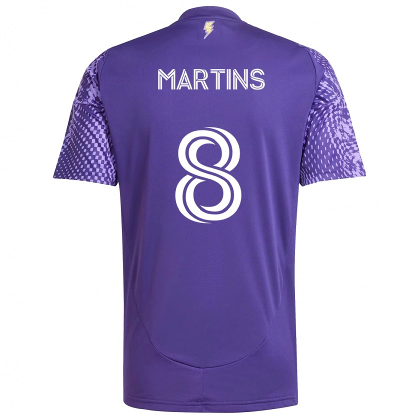 Danxen Criança Camisola Felipe Martins #8 Roxo Branco Principal 2025/26 Camisa