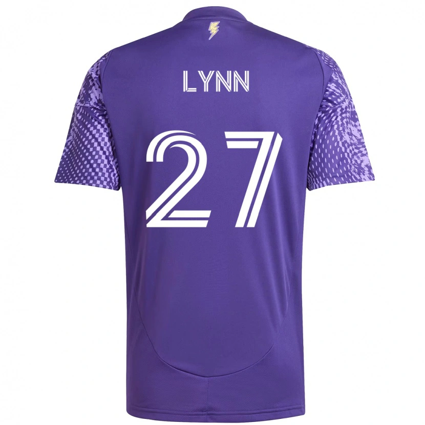 Danxen Criança Camisola Jack Lynn #27 Roxo Branco Principal 2025/26 Camisa