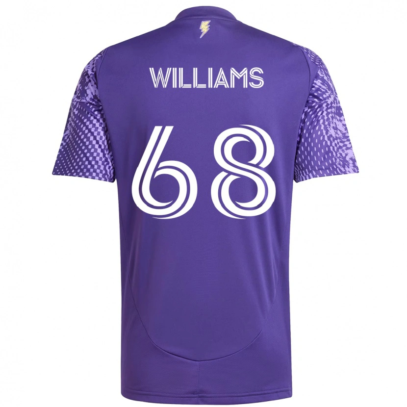 Danxen Criança Camisola Thomas Williams #68 Roxo Branco Principal 2025/26 Camisa