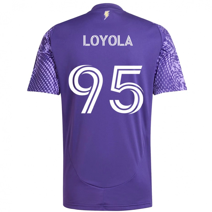 Danxen Criança Camisola Favian Loyola #95 Roxo Branco Principal 2025/26 Camisa