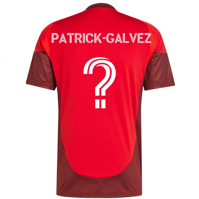 Danxen Criança Camisola Pablo Patrick-Galvez #0 Vermelho Branco Principal 2025/26 Camisa