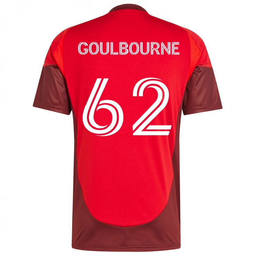 Danxen Criança Camisola Rohan Goulbourne #62 Vermelho Branco Principal 2025/26 Camisa