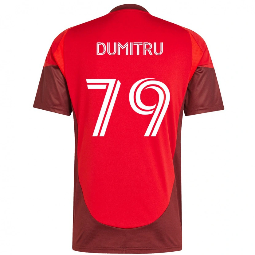 Danxen Criança Camisola Andrei Dumitru #79 Vermelho Branco Principal 2025/26 Camisa