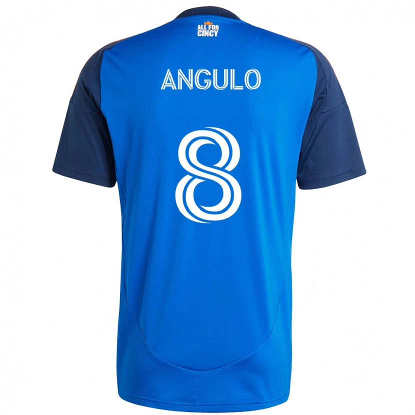 Danxen Criança Camisola Marco Angulo #8 Azul Escuro Laranja Principal 2025/26 Camisa