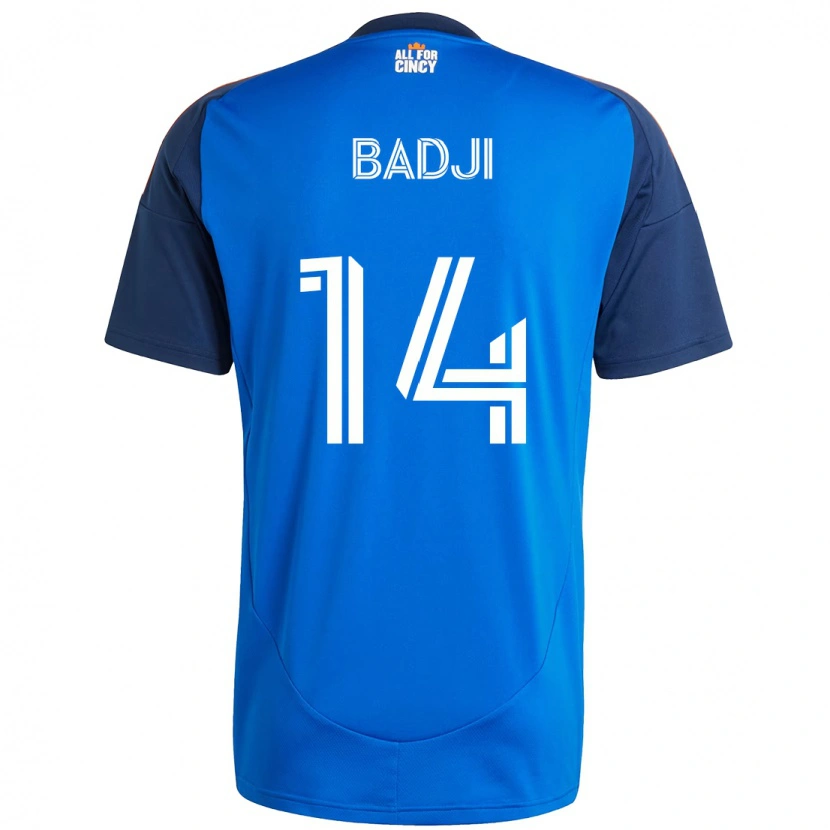 Danxen Criança Camisola Dominique Badji #14 Azul Escuro Laranja Principal 2025/26 Camisa
