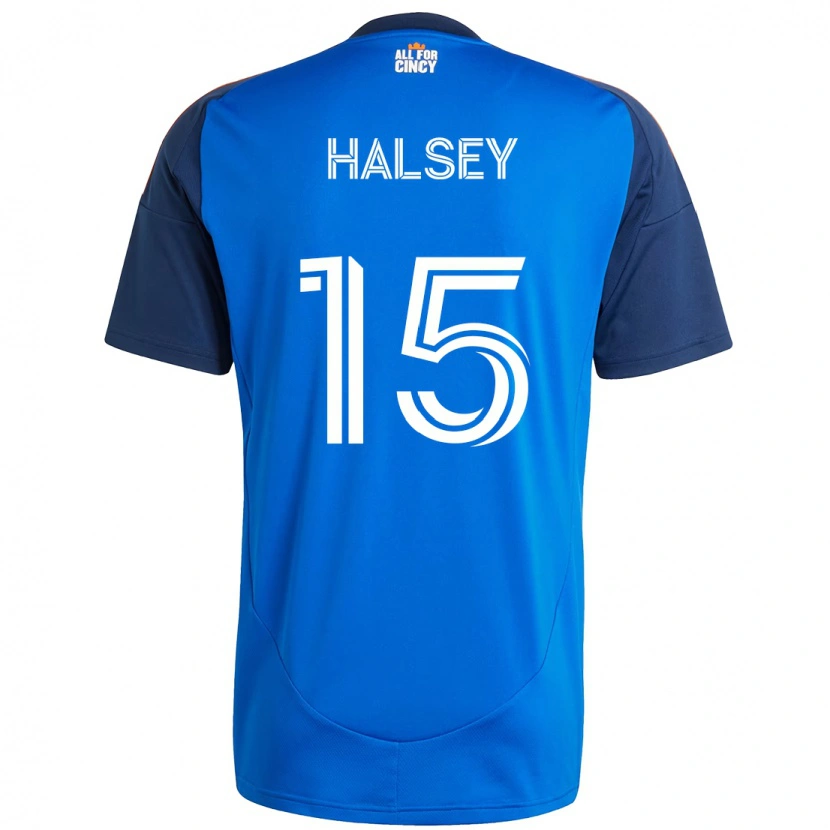 Danxen Criança Camisola Bret Halsey #15 Azul Escuro Laranja Principal 2025/26 Camisa
