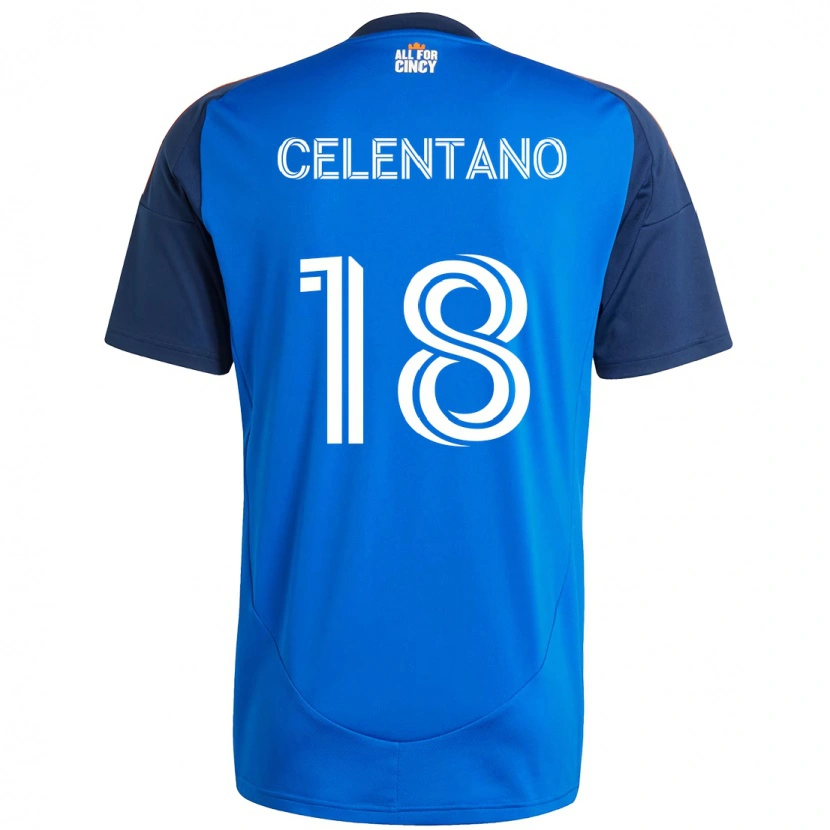 Danxen Criança Camisola Roman Celentano #18 Azul Escuro Laranja Principal 2025/26 Camisa