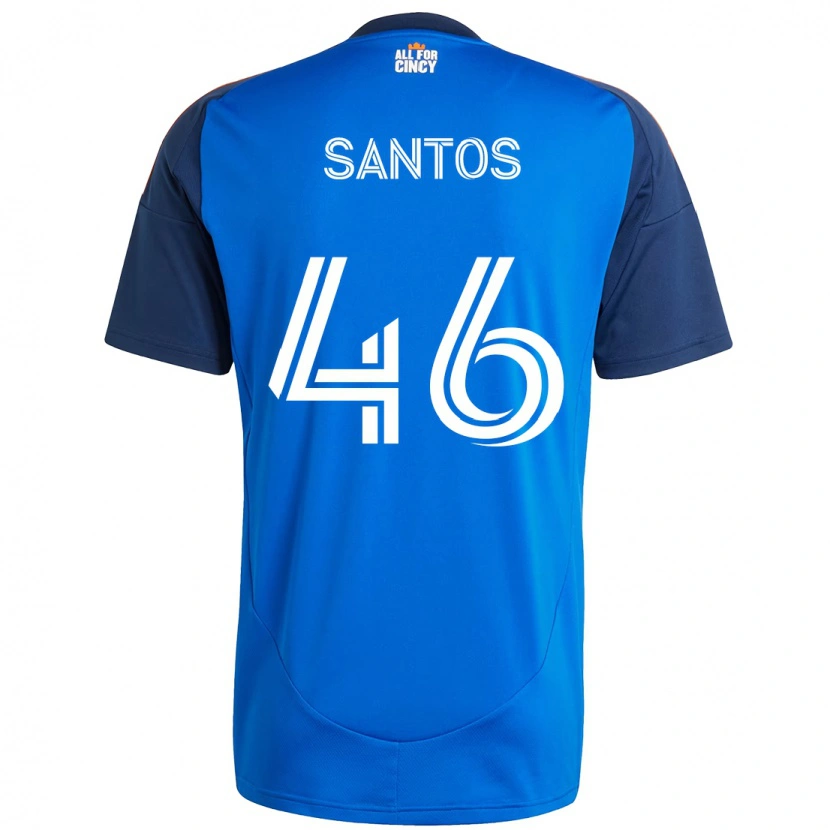 Danxen Criança Camisola Guilherme Santos #46 Azul Escuro Laranja Principal 2025/26 Camisa