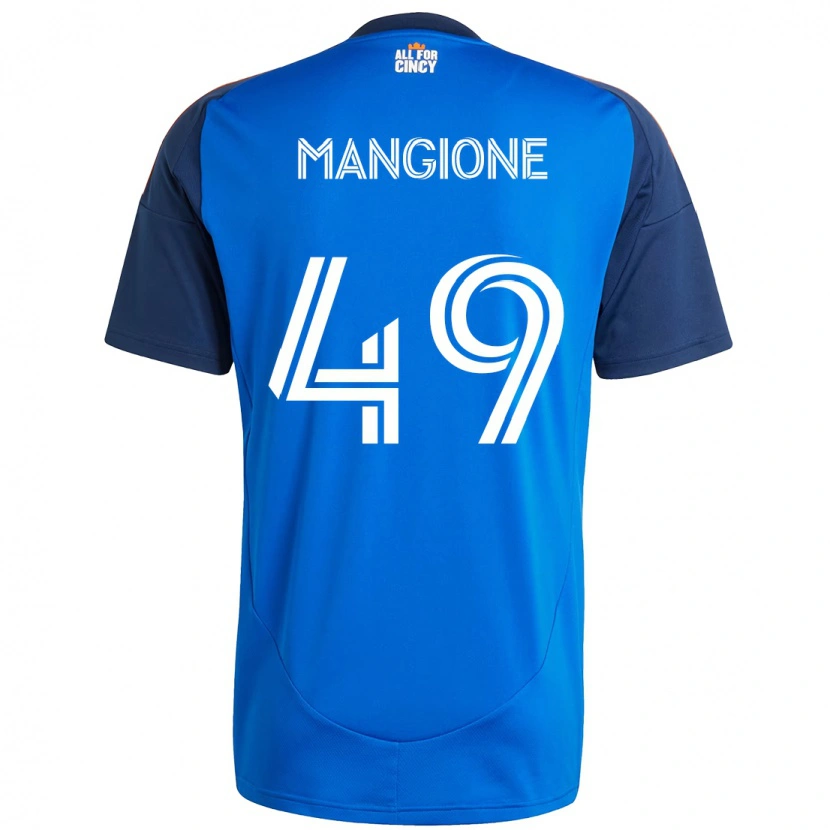 Danxen Criança Camisola Peter Mangione #49 Azul Escuro Laranja Principal 2025/26 Camisa