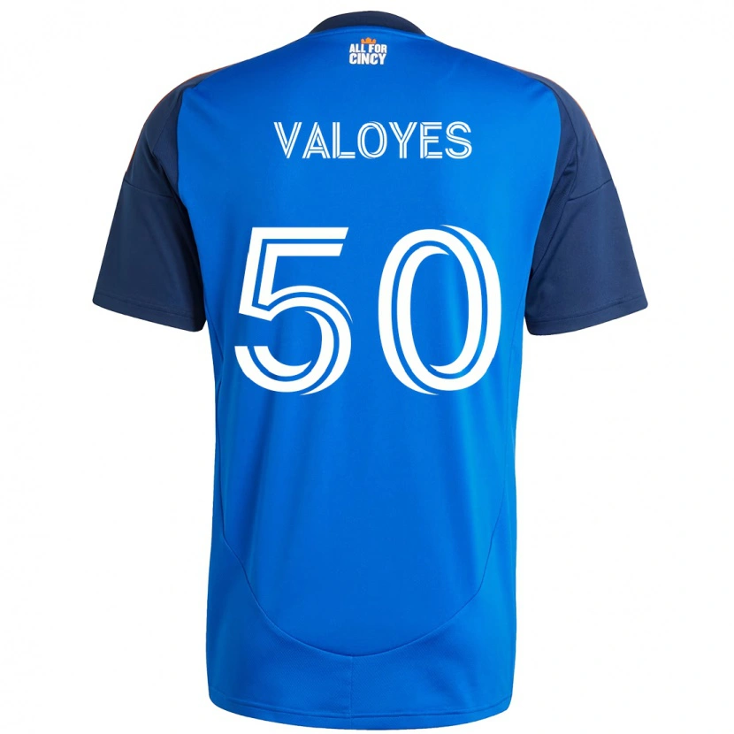 Danxen Criança Camisola Yeiner Valoyes #50 Azul Escuro Laranja Principal 2025/26 Camisa