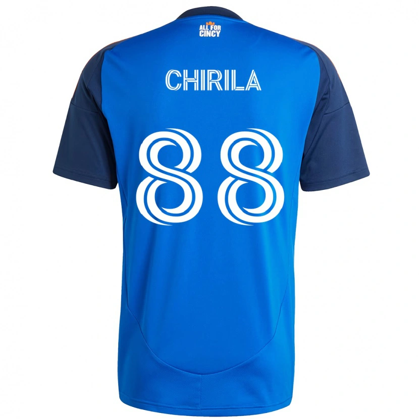 Danxen Criança Camisola Andrei Chirilă #88 Azul Escuro Laranja Principal 2025/26 Camisa