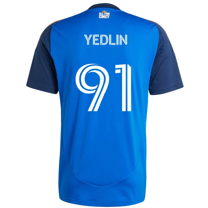 Danxen Criança Camisola Deandre Yedlin #91 Azul Escuro Laranja Principal 2025/26 Camisa