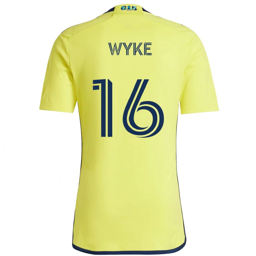 Danxen Criança Camisola Laurence Wyke #16 Amarelo Azul Marinho Principal 2025/26 Camisa