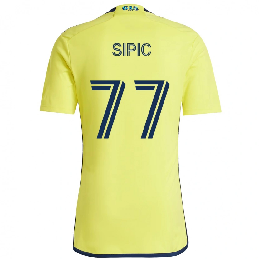Danxen Criança Camisola Adem Sipić #77 Amarelo Azul Marinho Principal 2025/26 Camisa