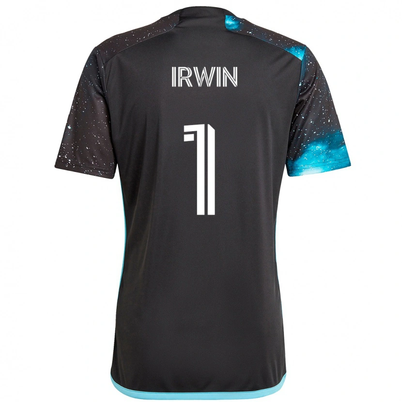 Danxen Criança Camisola Clint Irwin #1 Preto Azul Principal 2025/26 Camisa