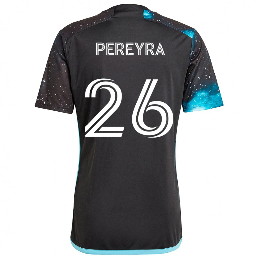 Danxen Criança Camisola Joaquín Pereyra #26 Preto Azul Principal 2025/26 Camisa