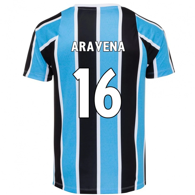 Danxen Criança Camisola Alexander Aravena #16 Azul Preto Branco Principal 2025/26 Camisa