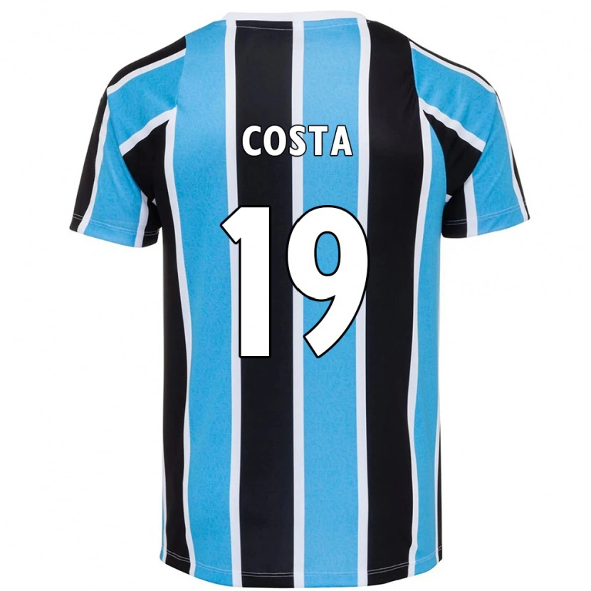 Danxen Criança Camisola Diego Costa #19 Azul Preto Branco Principal 2025/26 Camisa