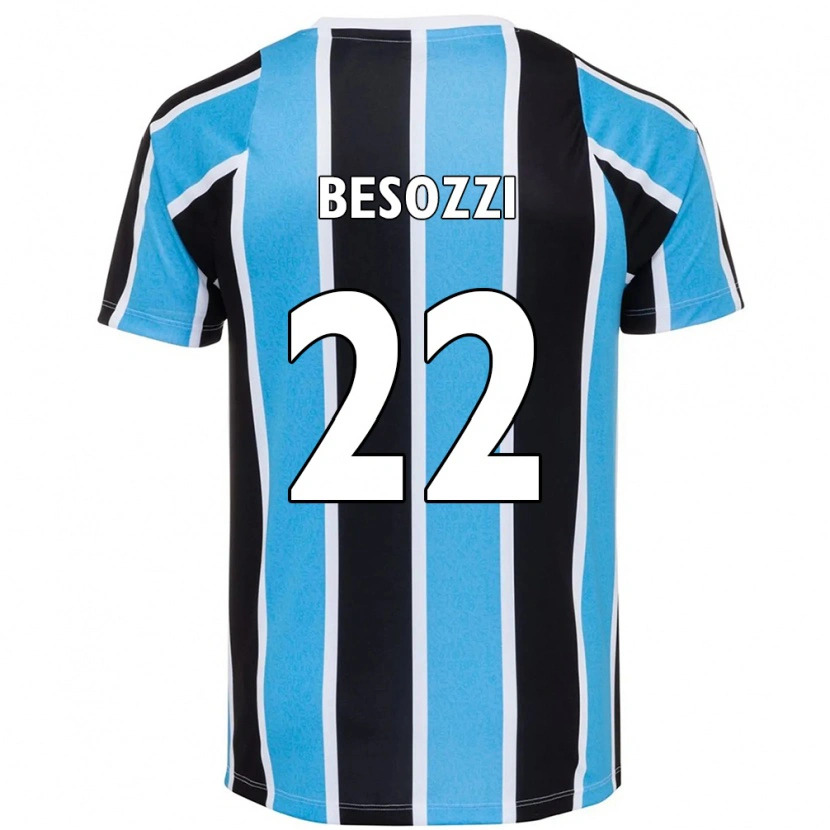 Danxen Criança Camisola Lucas Besozzi #22 Azul Preto Branco Principal 2025/26 Camisa