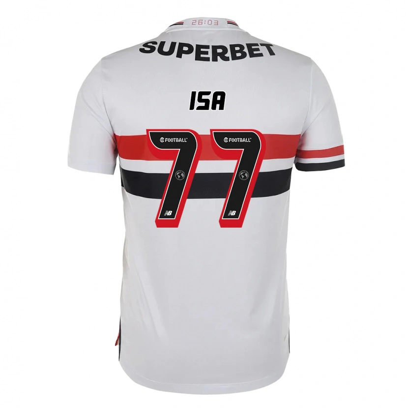 Danxen Criança Camisola Isa #77 Vermelho Preto Branco Principal 2025/26 Camisa