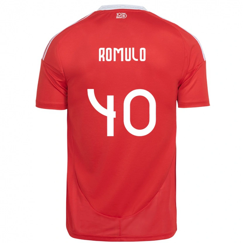 Danxen Criança Camisola Rômulo #40 Vermelho Branco Principal 2025/26 Camisa