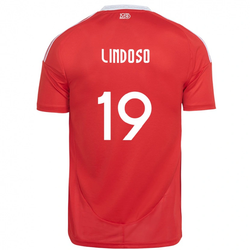 Danxen Criança Camisola Rodrigo Lindoso #19 Vermelho Branco Principal 2025/26 Camisa