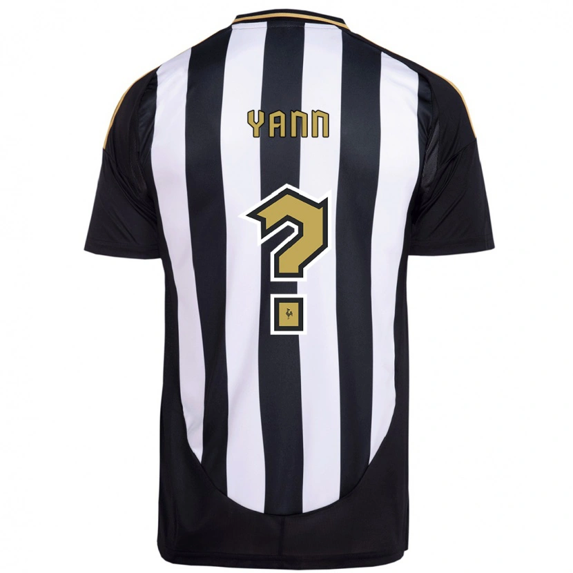 Danxen Criança Camisola Yann Neves #0 Branco Preto Principal 2025/26 Camisa