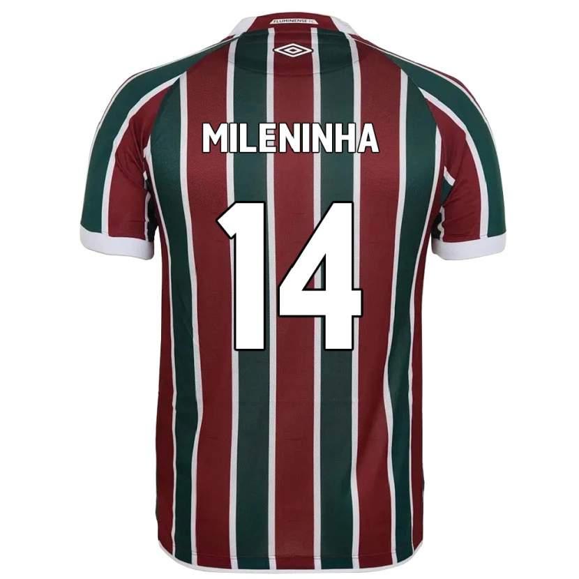 Danxen Criança Camisola Mileninha #14 Verde Bordô Branco Principal 2025/26 Camisa
