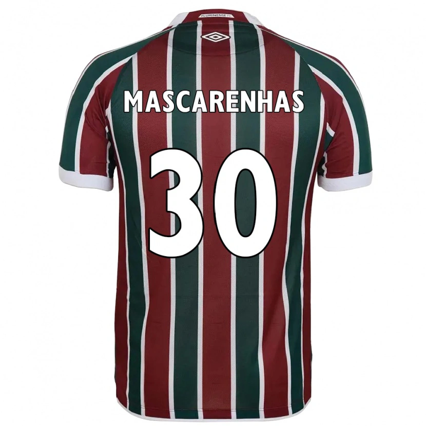 Danxen Criança Camisola Matheus Mascarenhas #30 Verde Bordô Branco Principal 2025/26 Camisa